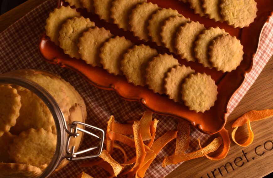 orange & brown sugar biscuits
